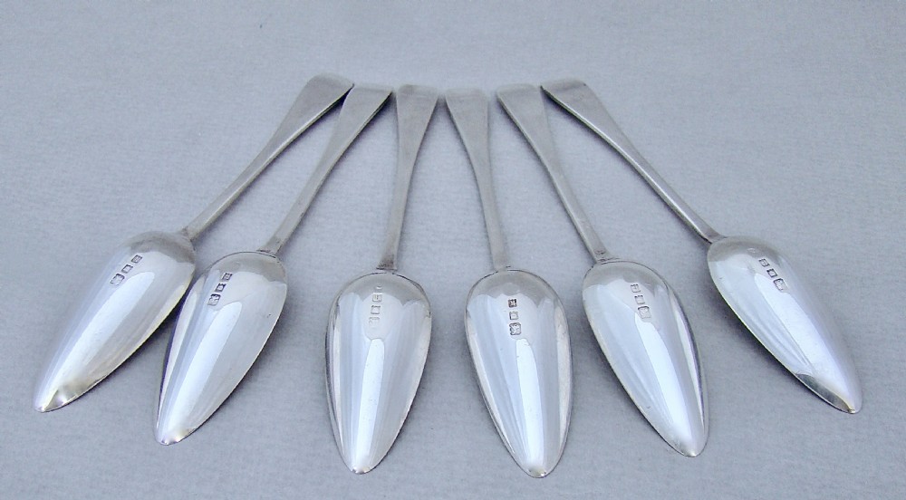 ELEGANT CASED SET OF SIX SOLID SILVER GRAPEFRUIT SPOONS BY JOSIAH WILLIAMS & CO, LONDON 1925 View VI