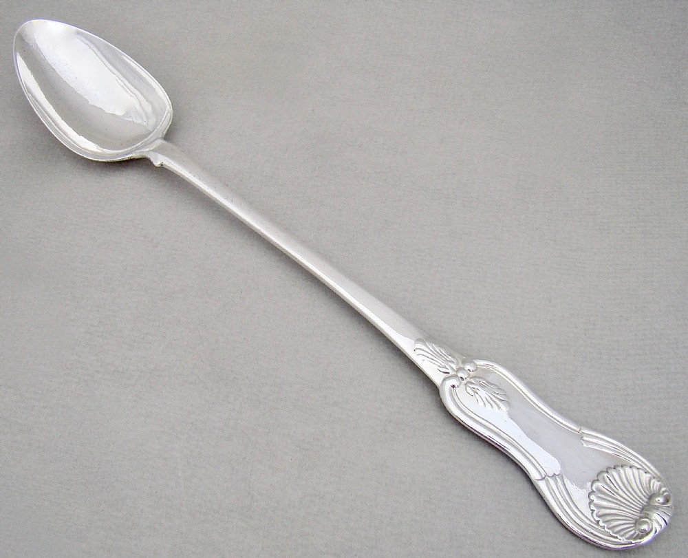FABULOUS GEORGIAN SCOTTISH SILVER BASTING SPOON IN THE KING'S HOURGLASS PATTERN, GLASGOW 1824