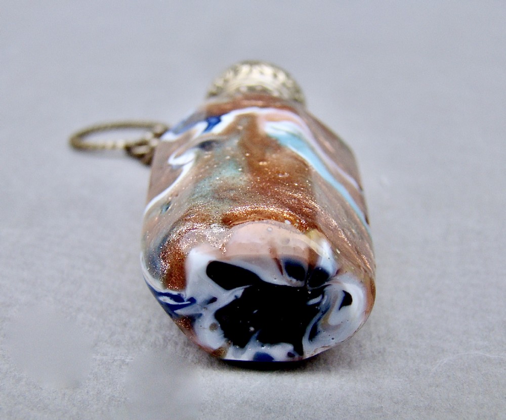 RARE MURANO AVENTURINE GLASS PERFUME BOTTLE, CIRCA 1850 View V