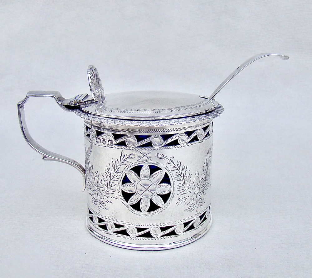 ELEGANT GEORGIAN REVIVAL MUSTARD POT BY NATHAN & HAYES, CHESTER 1900