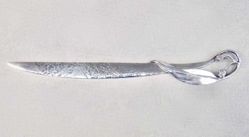 UNUSUAL ART NOUVEAU STERLING SILVER LETTER OPENER, CIRCA 1900 View V