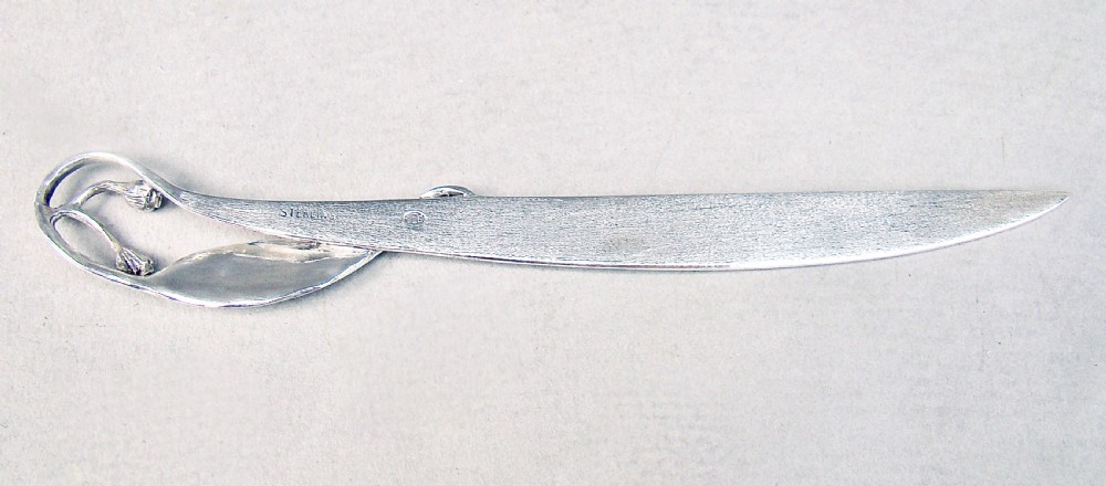 UNUSUAL ART NOUVEAU STERLING SILVER LETTER OPENER, CIRCA 1900 View II