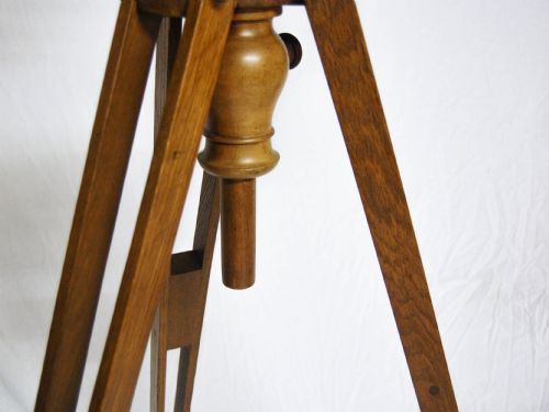 fig 1. French Early Victorian Brass Lacquered Telescope on Walnut Stand with Case