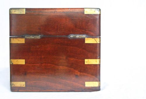 fig 3. Late Victorian Mahogany & Brass Campaign Decanter Set - Naval Provenance to the Second Boer War