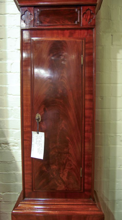 fig 2. Scottish Regency Period Mahogany Long Case Semi Regulator Clock with Silvered Dial by James Howden & Co, Edinburgh