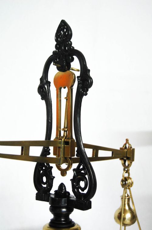 fig 2. Set of Victorian Dairy Beam Scales by W&T Avery with Brass Weights
