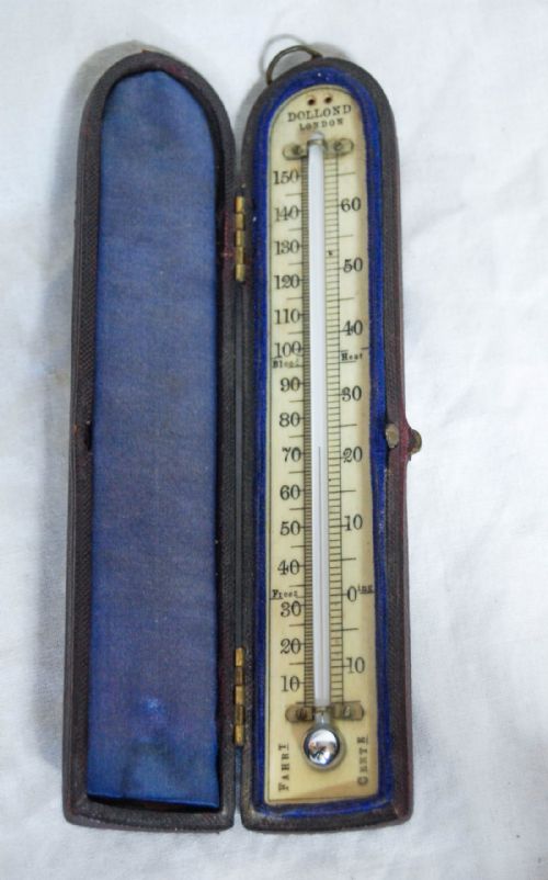 fig 1. Nineteenth Century Cased Travelling Thermometer by Dollond of London
