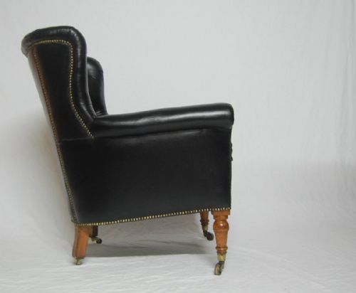fig 3. A Rare Pair of Early Victorian Bergere Library Chairs by Holland & Sons