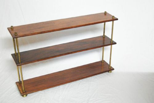 A Set of Victorian Mahogany & Brass Campaign Bookshelves