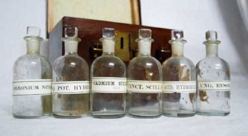 fig 3. Victorian Military Campaign Ammunition Chemistry Set with Royal Laboratory stamps for 1882 - Royal Arsenal