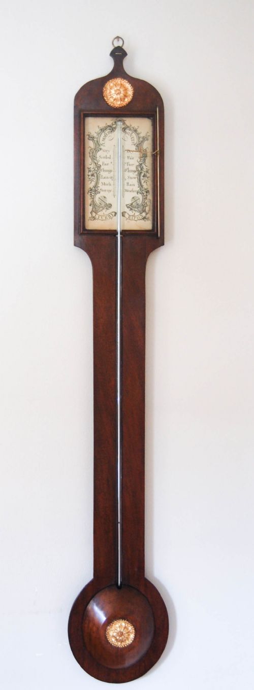 A George IV Period Mahogany & Gilt Stick Barometer by J. Furby of Ripon