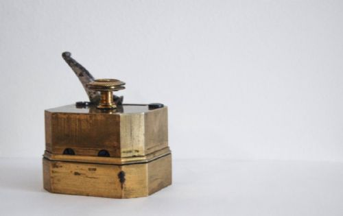 fig 1. Early Nineteenth Century Brass Octagonal Twelve Blade Medical Scarificator by Evans London
