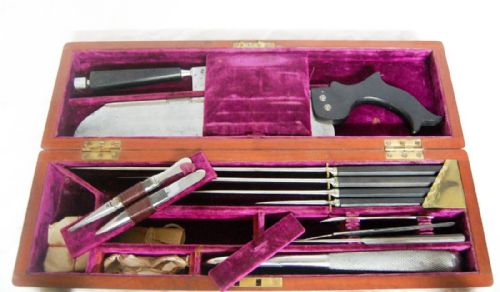 fig 1. Early Nineteenth Century Victorian Surgeons Amputation Set by J. Gardner of Edinburgh