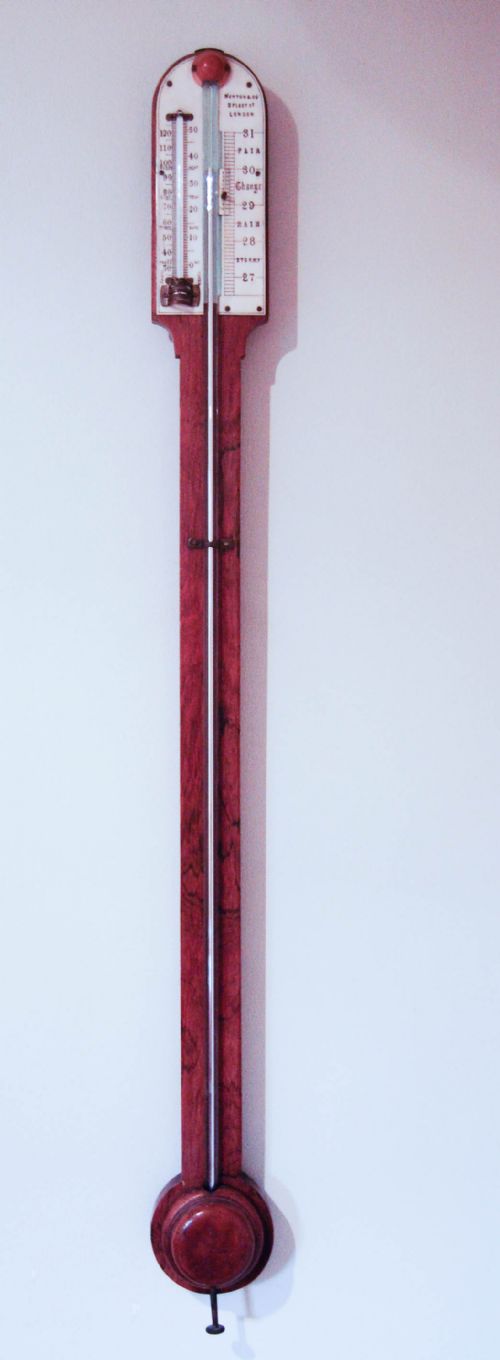 Mid-victorian Rosewood Stick Barometer by Newton & Co, 3 Fleet Street, London