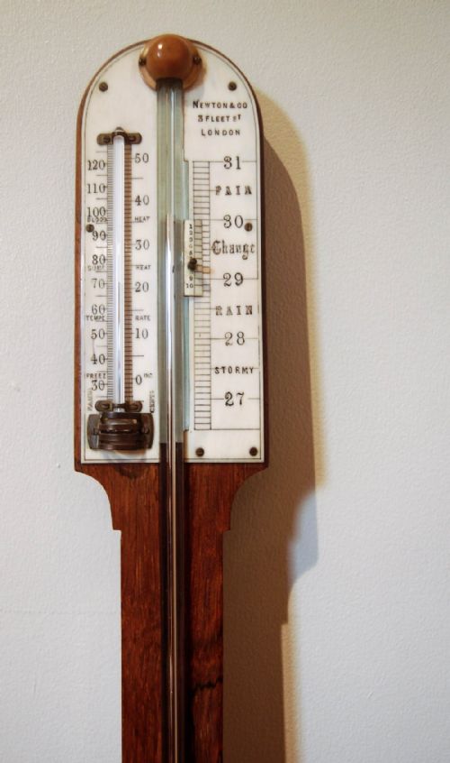 fig 2. Mid-Victorian Rosewood Stick Barometer by Newton & Co, 3 Fleet Street, London