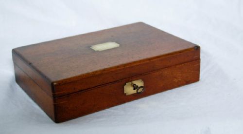 fig 1. Mid-Victorian Mahogany Cased Drawing Instrument Set by Cary, 181 The Strand, London