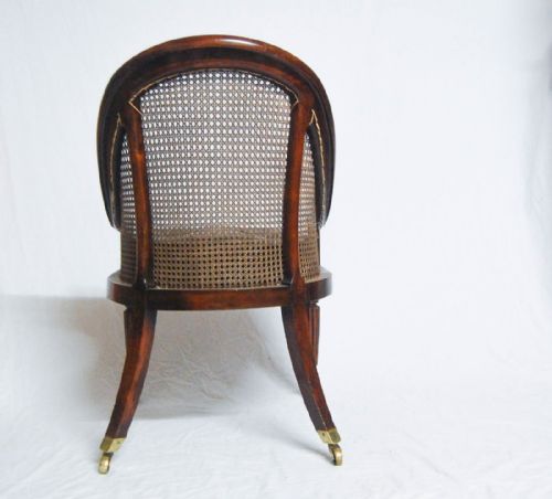 fig 3. Regency Period Beechwood Bergere Library Tub Chair Attributed to Gillows of Lancaster