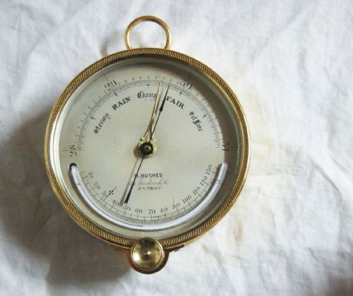 fig 1. Victorian Oak Cased Ship's Barometer by Henry Hughes - Thames Marine Officers Training School Prize