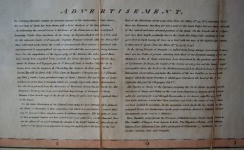 fig 2. George III Period Four Part Military Map of Spain & Portugal by William Faden London