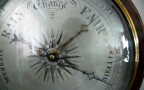 fig 2. William IV Period Five Dial Mahogany Wheel Barometer by Joseph Cetti & Co of Holborn, London