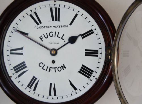 fig 1. Late Victorian Fusee Dial Clock by Godfrey Watson Fugill of Clifton The Mall, Bristol