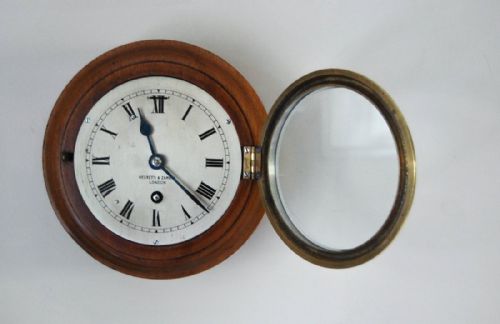 fig 2. Rare Art Deco Period Mahogany Cased Five Inch Dial Clock by Negretti & Zambra