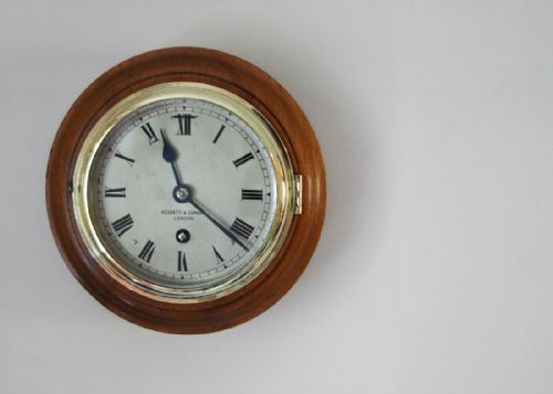 Rare Art Deco Period Mahogany Cased Five Inch Dial Clock by Negretti & Zambra