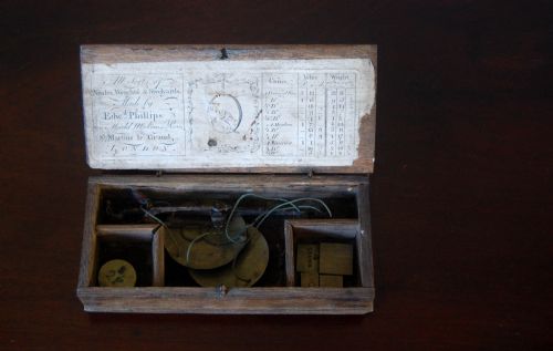 fig 1. George III Period Boxed Set of Guinea Scales by Edward Phillips, St Martin's Le Grand, London