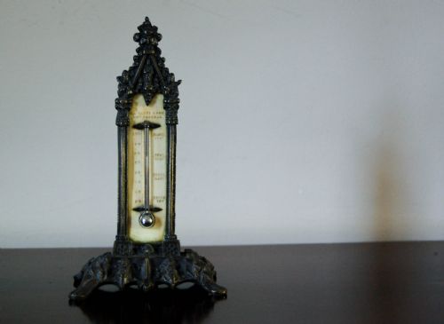 Early Victorian Desk Thermometer by Ca Canti & Son, New Peckham, London