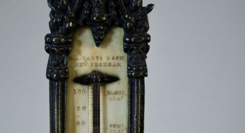 fig 1. Early Victorian Desk Thermometer by CA Canti & Son, New Peckham, London