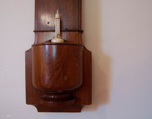 fig 3. Early Victorian Rosewood Stick Barometer with Double Vernier & Bone Float by JB & J Ronchetti Manchester