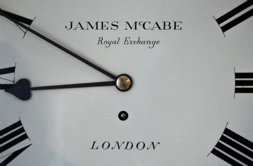 fig 3. Early Victorian Drumhead Dial Wall Clock by James McCabe, Royal Exchange, London