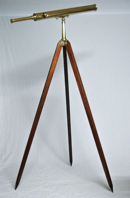 Edwardian Library Telescope on Stand by Broadhurst Clarkson & Co London