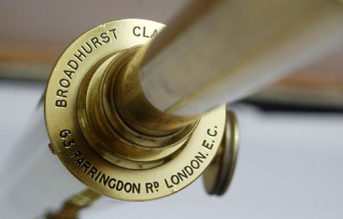 fig 2. Edwardian Library Telescope on Stand by Broadhurst Clarkson & Co London