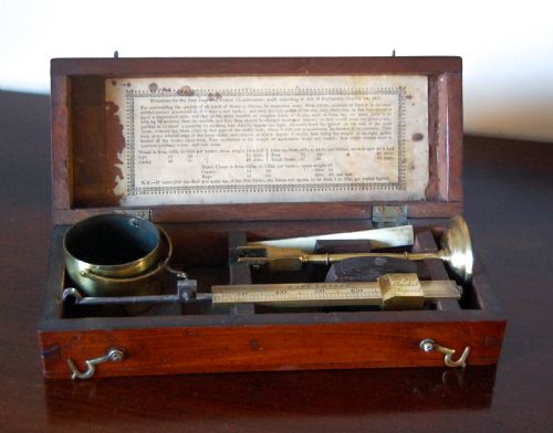 fig 3. George IV Chondrometer or Grain Scale by Robert Brettell Bate of London