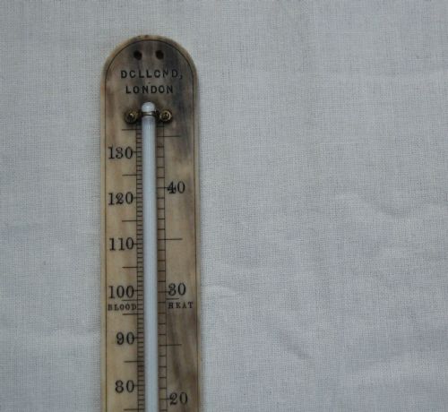 fig 1. Nineteenth Century Leather Cased Travelling Thermometer by Dollond of London