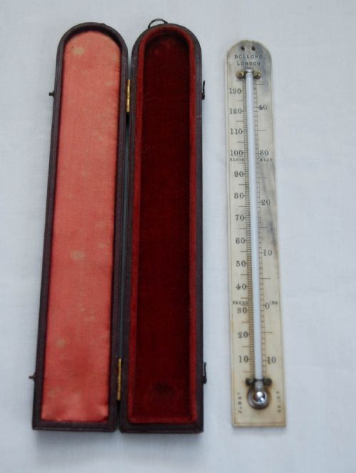 fig 2. Nineteenth Century Leather Cased Travelling Thermometer by Dollond of London