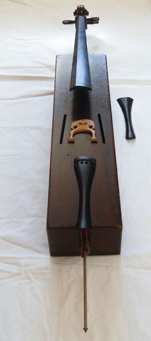 fig 1. Victorian Military Campaign Collapsible Trench Cello by WE Hill & Sons, London
