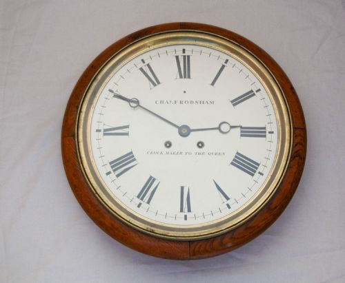 Victorian 15" Dial Oak Striking Wall Clock by Charles Frodsham