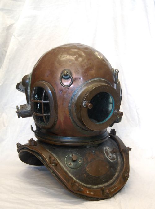 1920'S Siebe Gorman & Co Ltd Twelve Bolt Diving Helmet & Corselet with Matching Serial Numbers