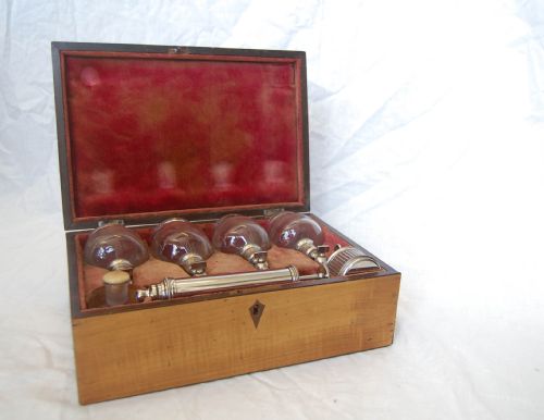 Late Nineteenth Century French Cased Medical Cupping Set