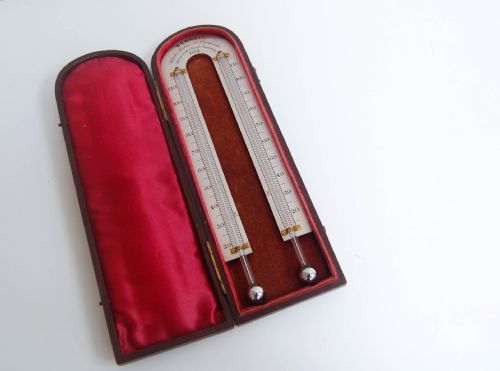 Early Victorian Mason's Hygrometer or Wet & Dry Thermometer by Bennett of 65 Cheapside London