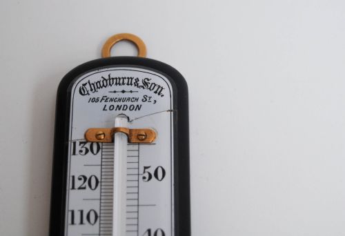 fig 1. Mid-Victorian Wall Thermometer by Chadburn & Son of Fenchurch Street London