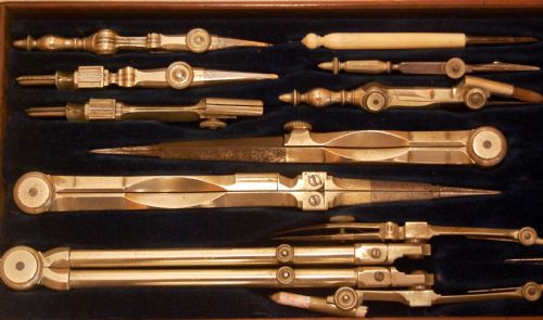 fig 6. Victorian Drawing Instrument Set by Elliott Brothers London - Owned by Sir Hay Frederick Donaldson KCB