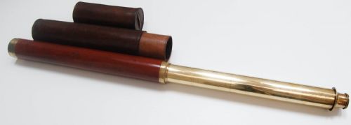 fig 3. Single Draw Marine Day or Night Telescope by Dollond of London with Original Leather Case