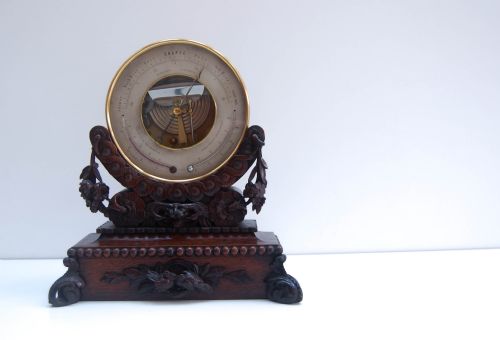 Naudet Barometer on Stand Retailed by Eg Wood Cheapside London - Formerly Edwin Banfield Collection