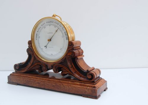 fig 4. Victorian Aneroid Barometer on Stand by JS Marratt of London