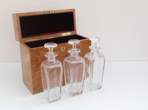 fig 2. Pollard Oak Triple Decanter Case Presented to Lieut RE Treweeks Royal Navy of HMS Natal