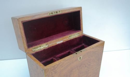 fig 4. Pollard Oak Triple Decanter Case Presented to Lieut RE Treweeks Royal Navy of HMS Natal