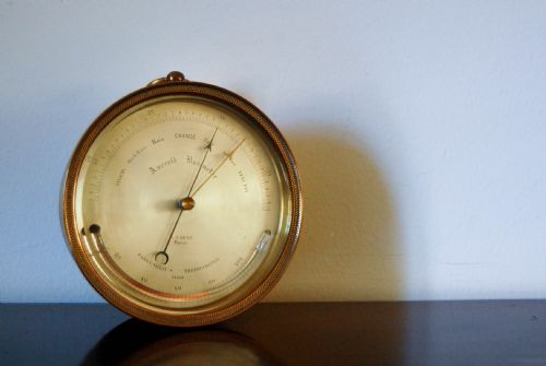 Early Lucien Vidi Brass Cased Aneroid Barometer Retailed by Ej Dent